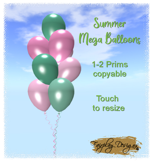 ~R~ Multi Color Summer  Mega Ballloon Cluster~