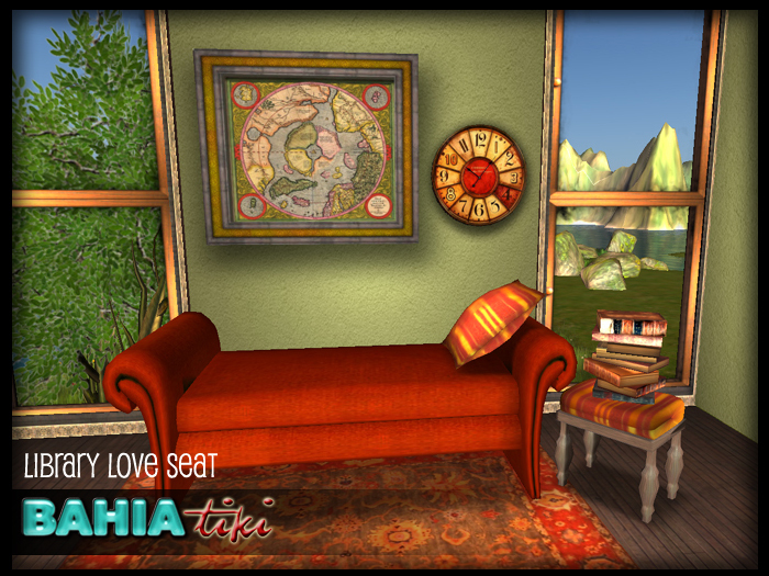 Bahia Tiki- Library Reading Love Seat Set