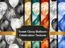 Sweet Glossy Balloons Celebration Textures Seamless v. 1