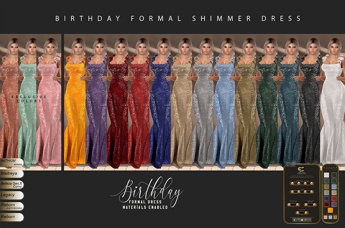Son!a-Edge Birthday sparkles Formal Dress/Gown Fatpack 16 colors