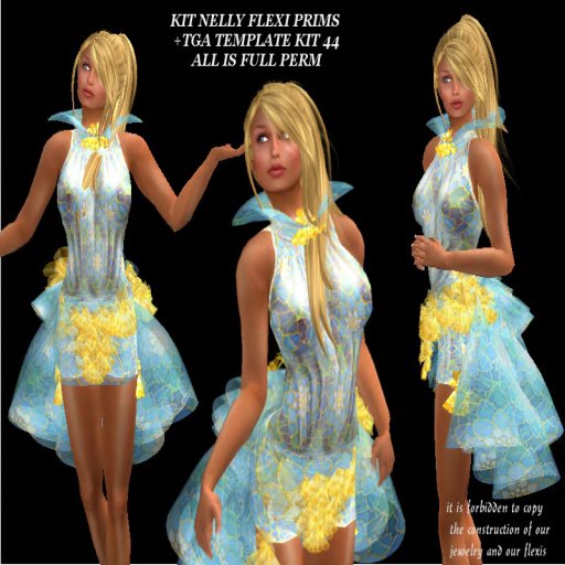 FULL PERM KIT NELLY FLEXI PRIM  + TGA TEMPLATE