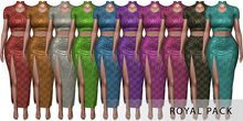 Lilleth. SHINING Top & Skirt Royal Kupra