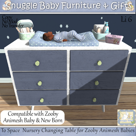 To Space  Nursery Changing Table for Zooby Animesh Babies Boxed