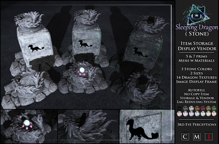 Sleeping Dragon Egg Display_Stone Set