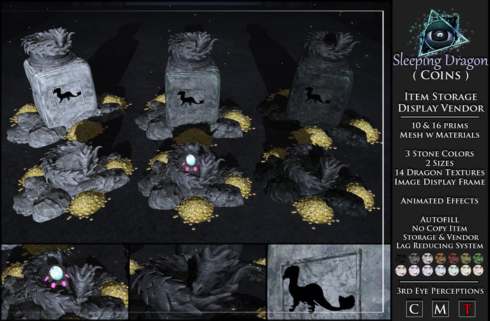 Sleeping Dragon Egg Display_Coins Set