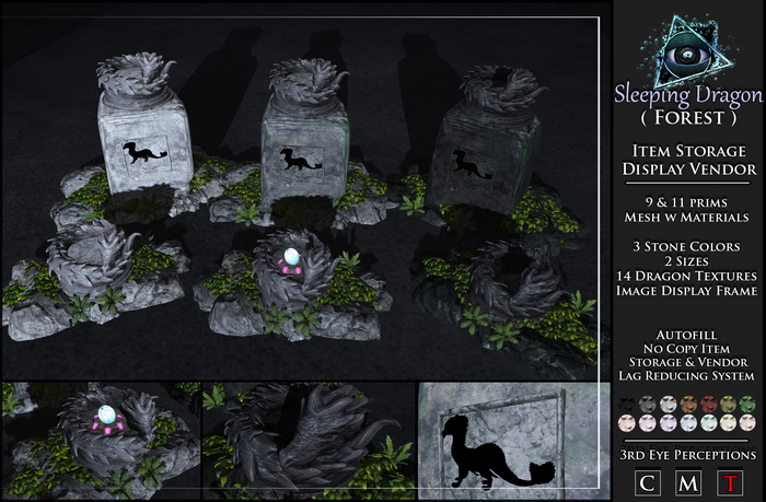Sleeping Dragon Egg Display_Forest Set