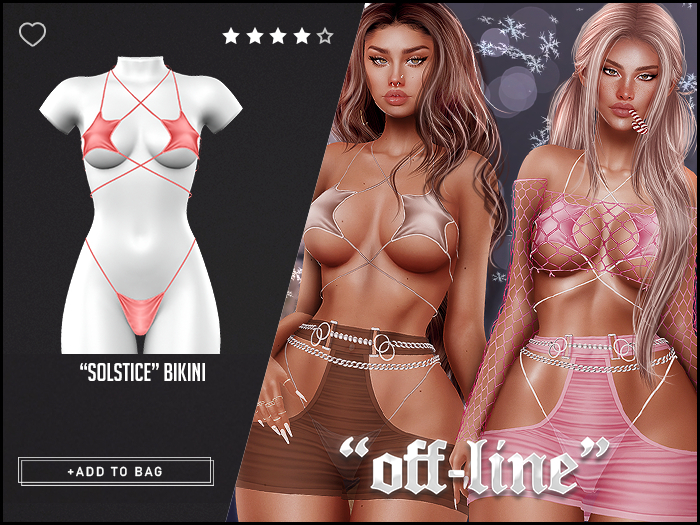 "Off-Line" x "Solstice" Bikini / Salmon