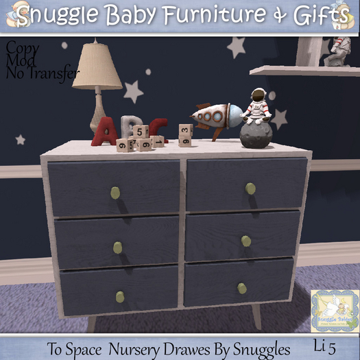 To Space Nursery Drawer By Snuggles