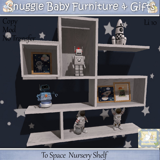 To Space  Nursery Shelf By Snuggles 