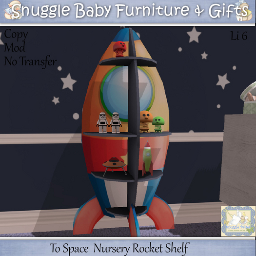 To Space  Nursery Rocket Shelf By Snuggles