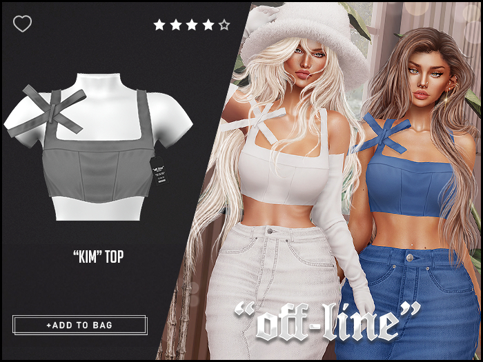 "Off-Line" x "Kim" Top / Smoke