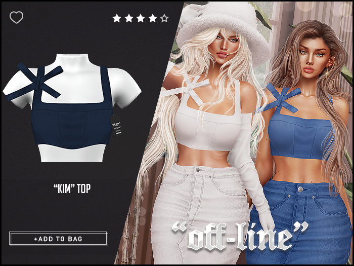 "Off-Line" x "Kim" Top / Navy
