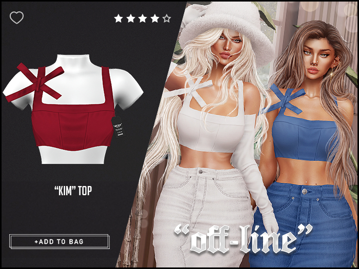 "Off-Line" x "Kim" Top / Cherry