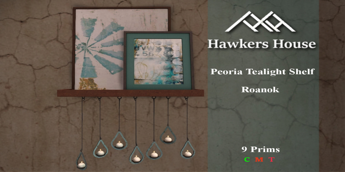 *HH* Peoria Tealight Shelf Roanok