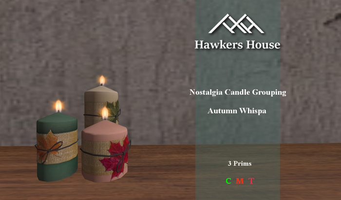 *HH* Nostalgia Candle Grouping Autumn Whispa