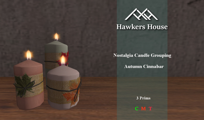 *HH* Nostalgia Candle Grouping Autumn Cinnabar