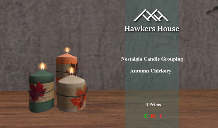 *HH* Nostalgia Candle Grouping Autumn Chickory