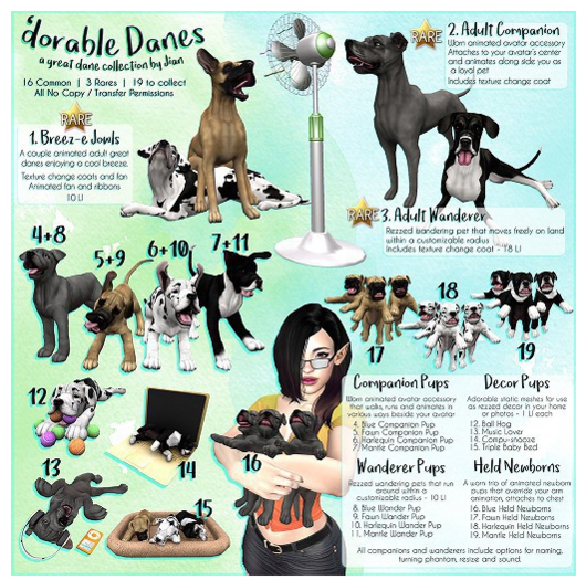 JIAN 'dorable Danes 2. Adult Companion RARE