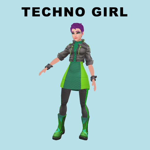 Techno Girl Animesh