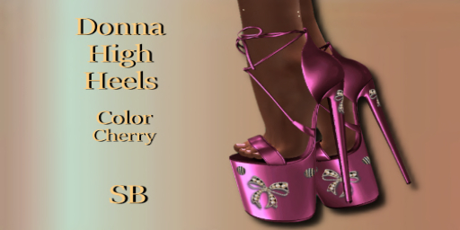 Donna high Heels . Color Cherry Maitreya