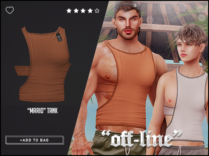 "Off-Line" x "Mario" Tank / Caramel