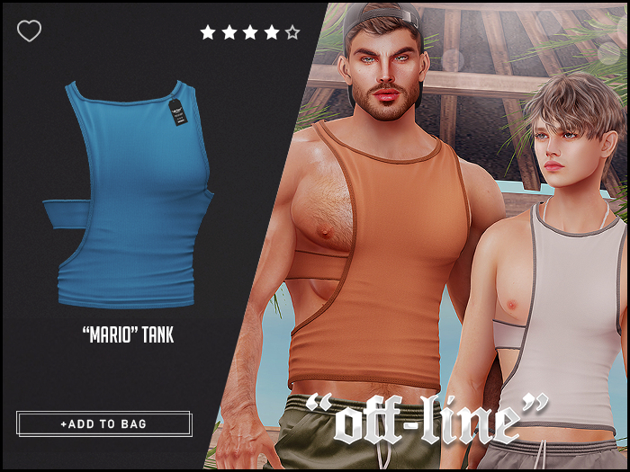 "Off-Line" x "Mario" Tank / Blue