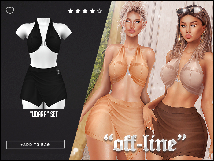 "Off-Line" x "Udara" Set / Black