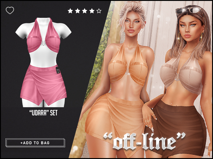 "Off-Line" x "Udara" Set / Rose