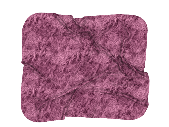 (L&K DECOR EMPORIUM) MESSY SQUARE FUR RUG-PINK