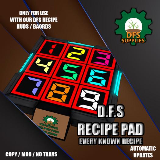 DFS Recipe Pad (PAD FUTURISTIC) v1.042