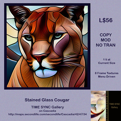 Stained Glass Cougar