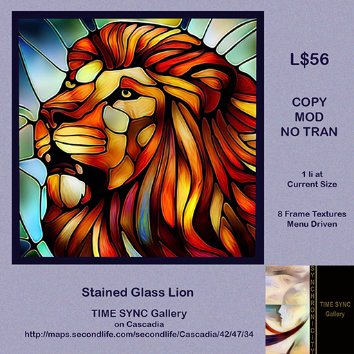 Stained Glass Lion