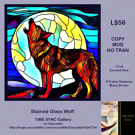 Stained Glass Wolf