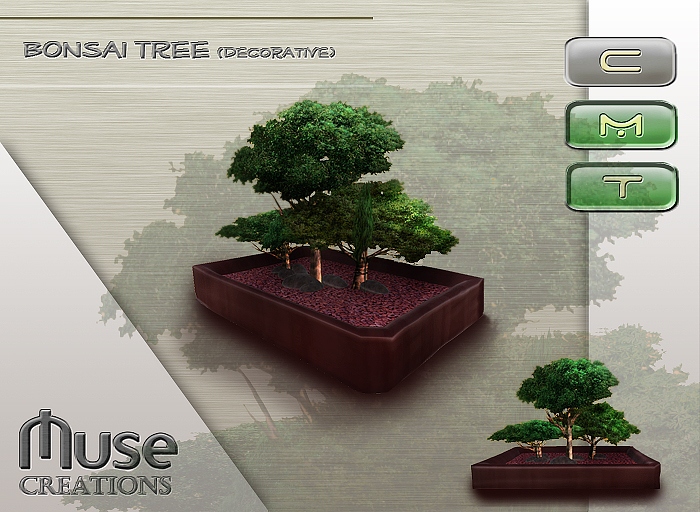 .:Muse Creations:. Bonsai tree decorative