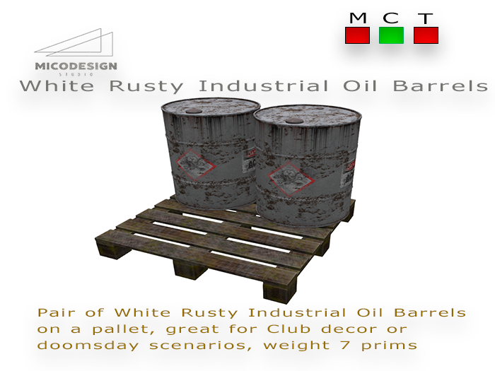 White oil barrel Rusty