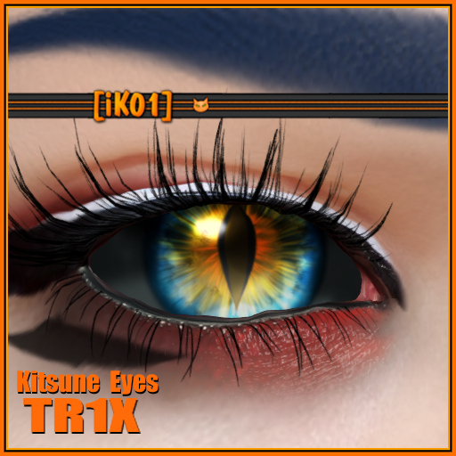 [iK01] Kitsune Eyes - TR1X - 12 Colours - Mesh+BoM