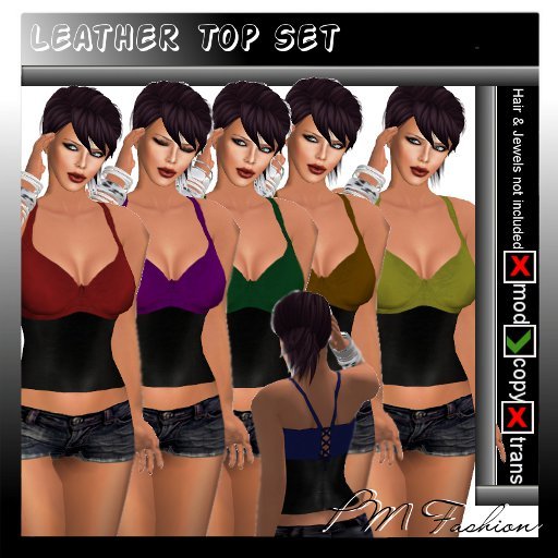 [PMF] Leather Top Set (6colors)