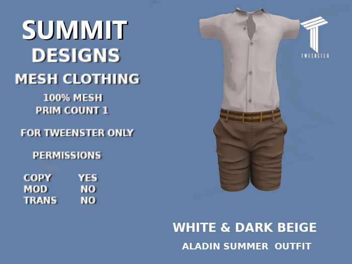 Summit Aladin Outfit White & Beige [Tweenster]
