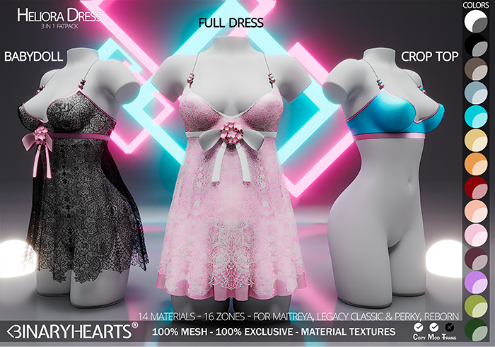 <3H - BINARYHEARTS - Heliora Dress (FATPACK)