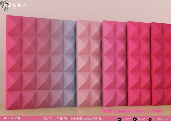 AZURA ::: THE PINK SHADES WALL PANEL - HOUSE/ STORE FURNITURE