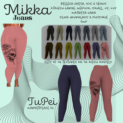 TuPei  Mikka Jeans - Set of 14 for Slink-Hourglass