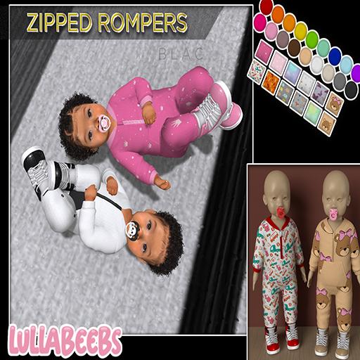 ///ZB-ZIPPED ROMPERS FATPACK-LB