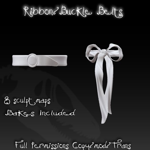+Sculptasaur+ Ribbon/Buckle Belts