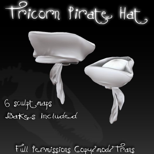 +Sculptasaur+ Tricorn Pirate Hat