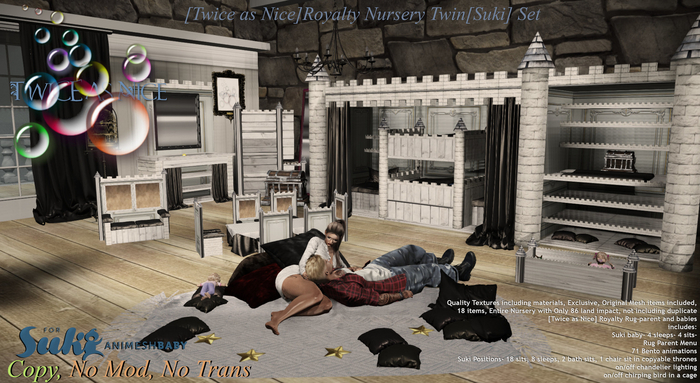 [Twice as Nice]Royalty Nursery Twin  [Suki] [ONYX] Set [add]