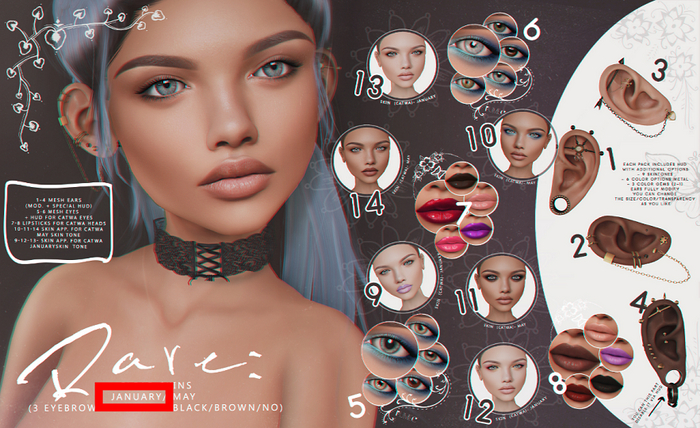 #RARE --- January - CATWA SKIN App. --- RARE