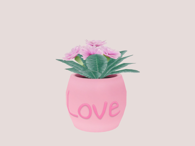 Mug With Plant Pink Mesh