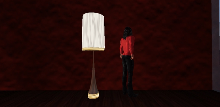TM Tall White Floor Lamp - Touch On/Off - Modify / Copy - 1 Prim