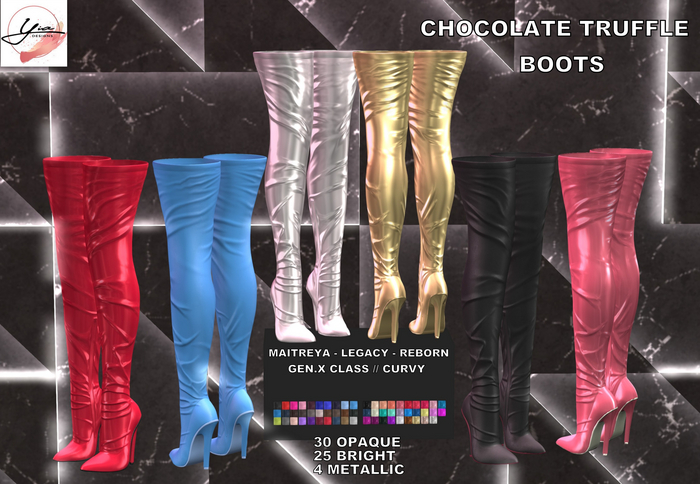 ..YIA.. Chocolate Truffle Boots Fatpack