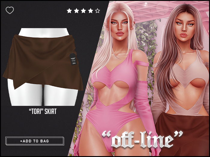 "Off-Line" x "Tori" Skirt / Chocolate